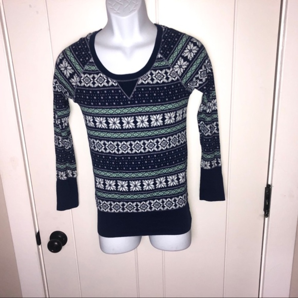 Victoria's Secret‎ Thermal Sleep Shirt XS Blue